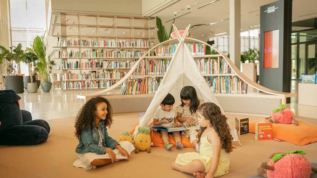 Children in library